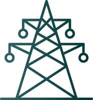 Electric Tower Line Gradient Icon vector