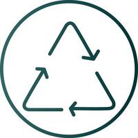 Recycle Line Gradient Icon vector