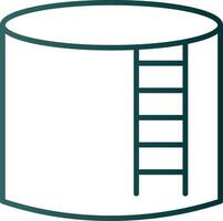 Storage Tank Line Gradient Icon vector