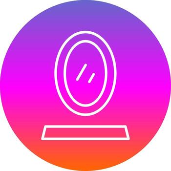 Mirror Line Gradient Circle Icon vector