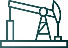 Drilling Rig Line Gradient Icon vector