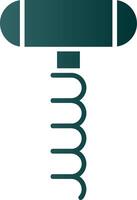 Corkscrew Glyph Gradient Icon vector