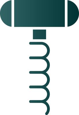 Corkscrew Glyph Gradient Icon