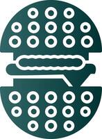 Burger Glyph Gradient Icon vector