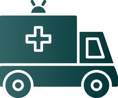 Ambulance Glyph Gradient Icon vector