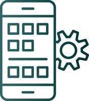 Application Development Line Gradient Icon vector