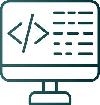 Coding Line Gradient Icon vector