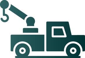 Tow Truck Glyph Gradient Icon vector