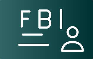 Fbi Glyph Gradient Icon vector