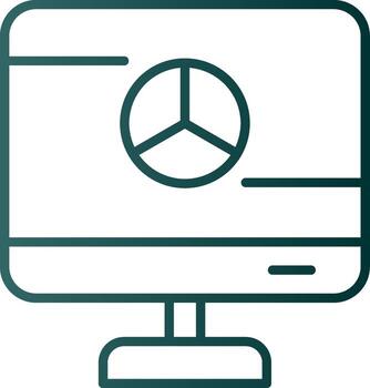 Visualization Line Gradient Icon vector
