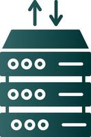 Data Center Glyph Gradient Icon vector