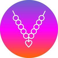 Necklace Line Gradient Circle Icon vector