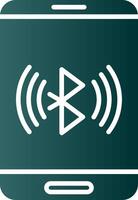 Bluetooth Glyph Gradient Icon vector