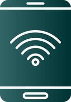 icono de gradiente de glifo wifi vector