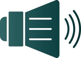 Sound Glyph Gradient Icon vector