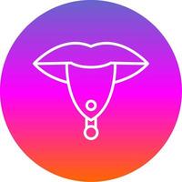 Piercing Line Gradient Circle Icon vector