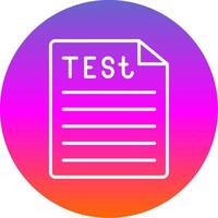 Test Line Gradient Circle Icon vector