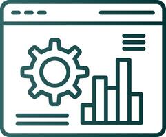 Seo Work Line Gradient Icon vector