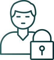 Authorization Manager Line Gradient Icon vector