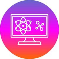 Computer Science Line Gradient Circle Icon vector