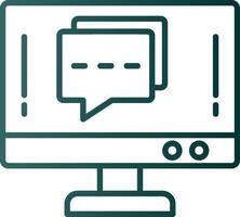 Info Chat Line Gradient Icon vector