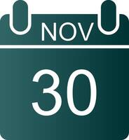 November Glyph Gradient Icon vector