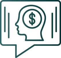 Money Idea Chat Line Gradient Icon vector