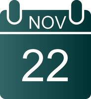 November Glyph Gradient Icon vector