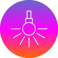 Headlight Line Gradient Circle Icon vector