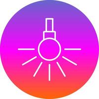 Headlight Line Gradient Circle Icon vector