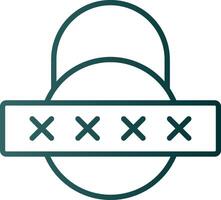 Security Password Line Gradient Icon vector