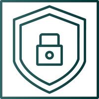 App Security Line Gradient Icon vector