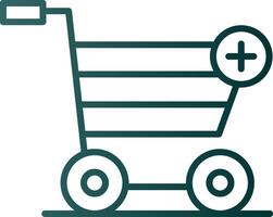 Add to Cart Line Gradient Icon vector