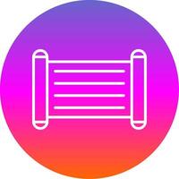 Old Scroll Line Gradient Circle Icon vector