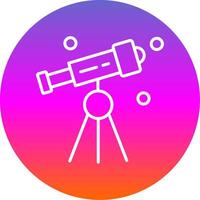 Telescope Line Gradient Circle Icon vector