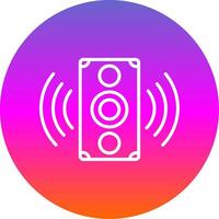 Sound Speaker Line Gradient Circle Icon vector