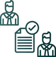 Conclusion Of Contract Line Gradient Icon vector