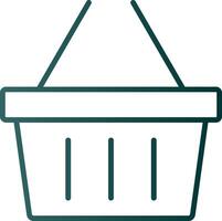Shopping Basket Line Gradient Icon vector