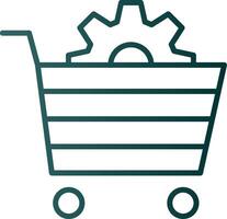 E-commerce Solution Line Gradient Icon vector