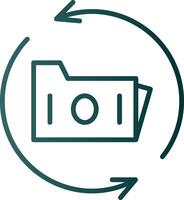 Data Backup Line Gradient Icon vector
