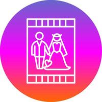 WEDDING INVITATION Line Gradient Circle Icon vector