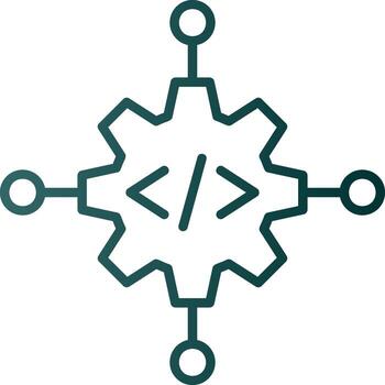 código administración línea degradado icono vector