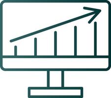 Traffic Analytic Line Gradient Icon vector