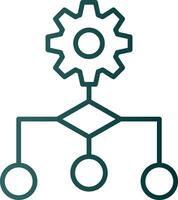 Algorithm Line Gradient Icon vector