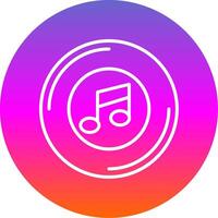 Music Line Gradient Circle Icon vector