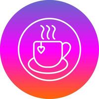 Mug Line Gradient Circle Icon vector