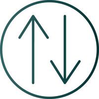 Swap Line Gradient Icon vector