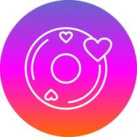 Cd Line Gradient Circle Icon vector