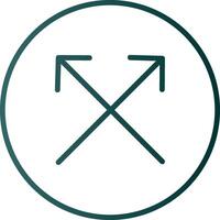Split Line Gradient Icon vector