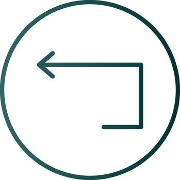 icono de gradiente de línea de bucle vector